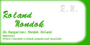 roland mondok business card